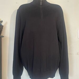 Jos. A. Bank Traveler 1/4 zip sweater black size XXL 100% Pima cotton